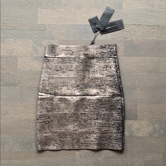 NWT BCBG Maxazria Mini Skirt - Gunmetal - Picture 2 of 3